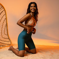 Sculpt Recycled Biker Shorts - Deep Teal