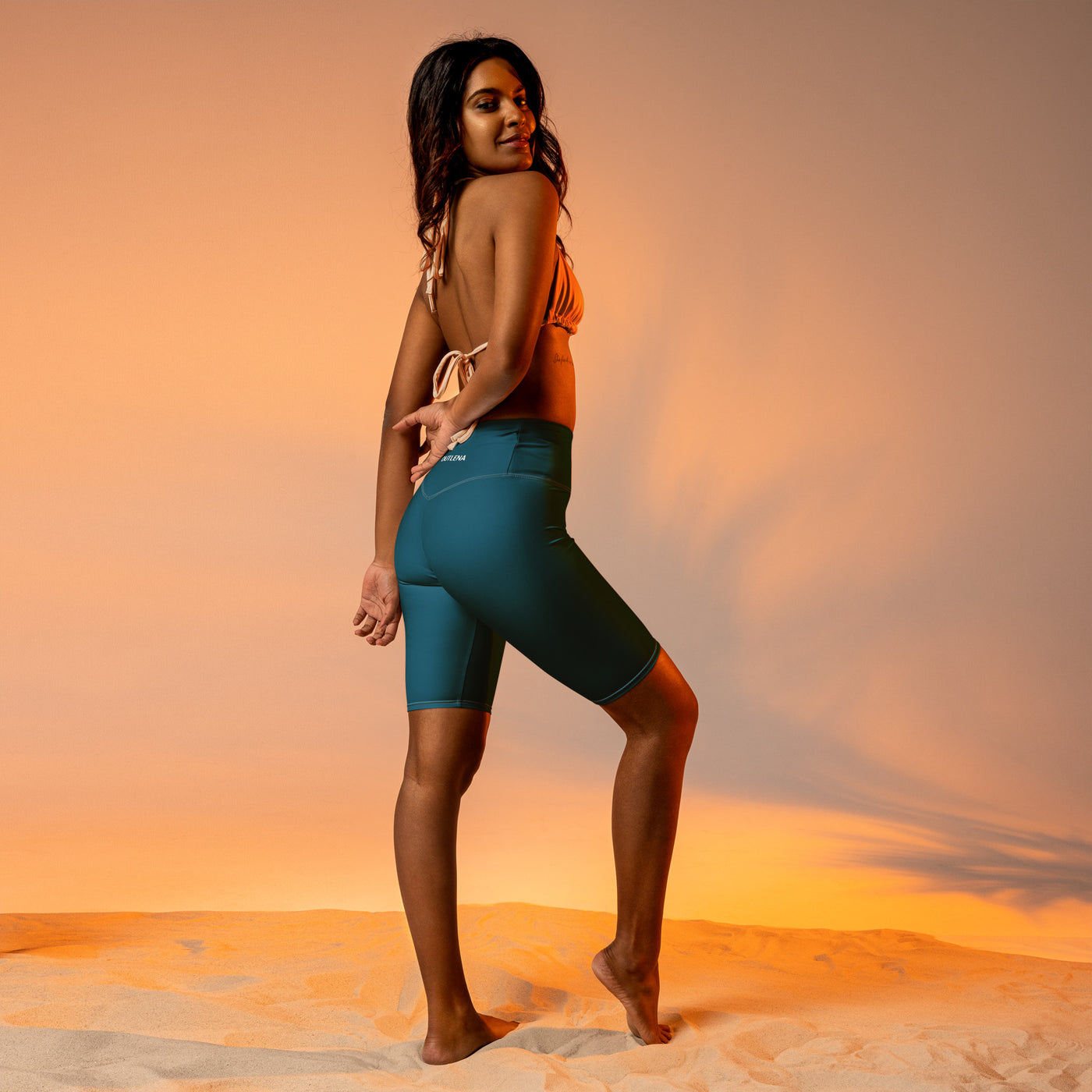 Sculpt Recycled Biker Shorts – Deep Teal