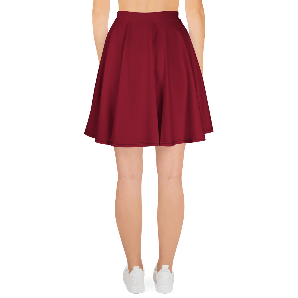 Elevate Skater Skirt – Burgundy