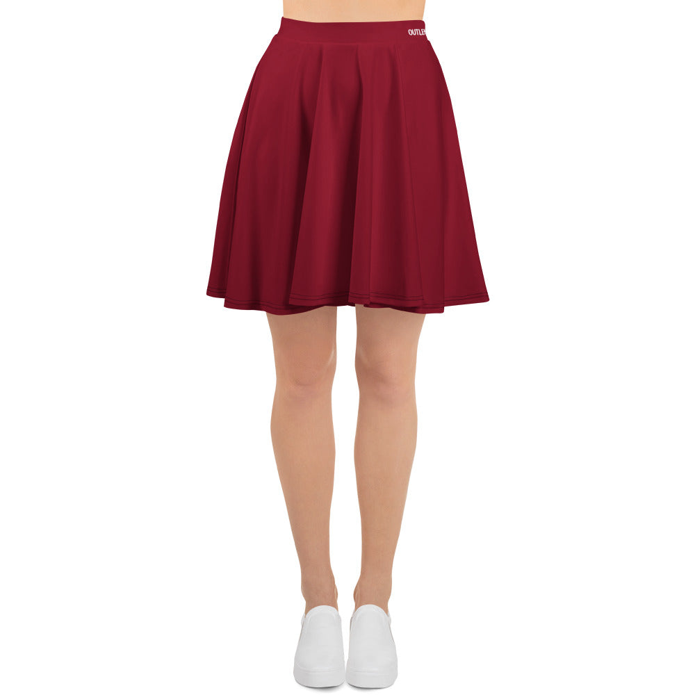 Elevate Skater Skirt – Burgundy