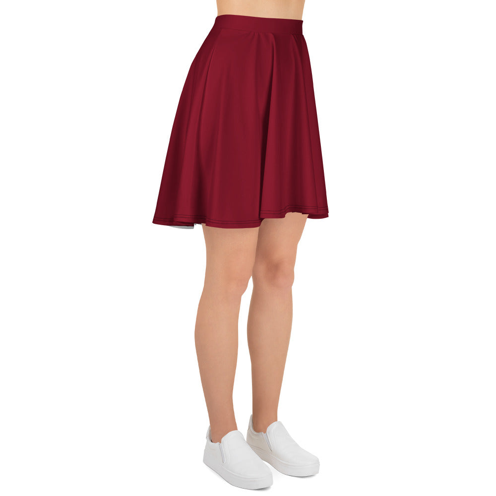 Elevate Skater Skirt – Burgundy