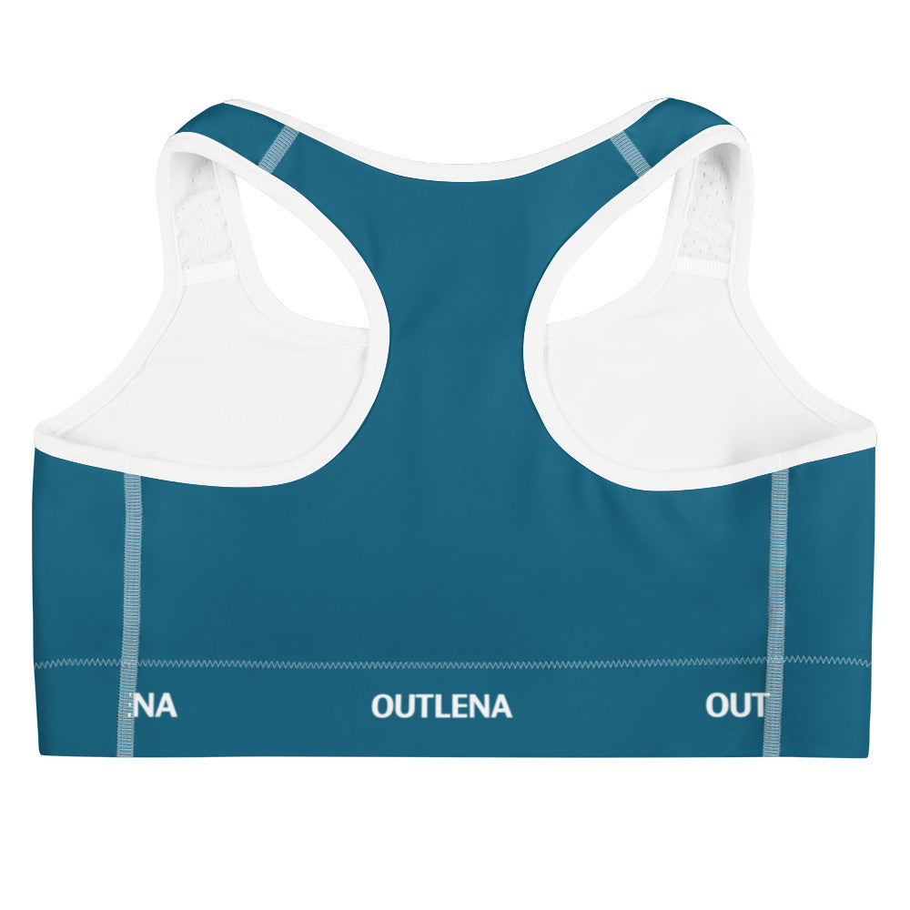 Elevate Contrast Sports Bra – Deep Teal