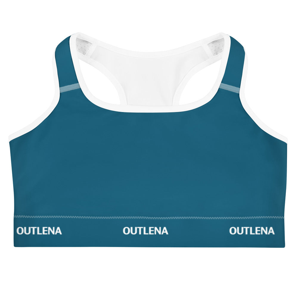 Elevate Contrast Sports Bra – Deep Teal