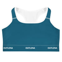 Elevate Contrast Sports Bra - Deep Teal